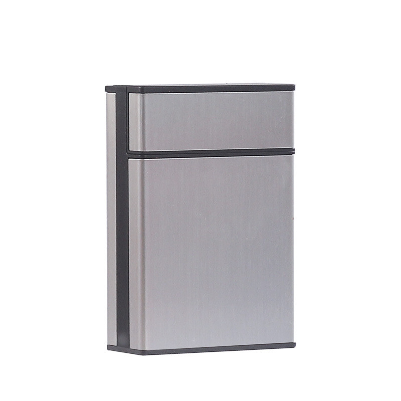 Ea446 20 Capacity Wholesale Press Type Spring Flip Open Tobacco Case for Men Luxury portable Classic Rectangle Tobacco Cases