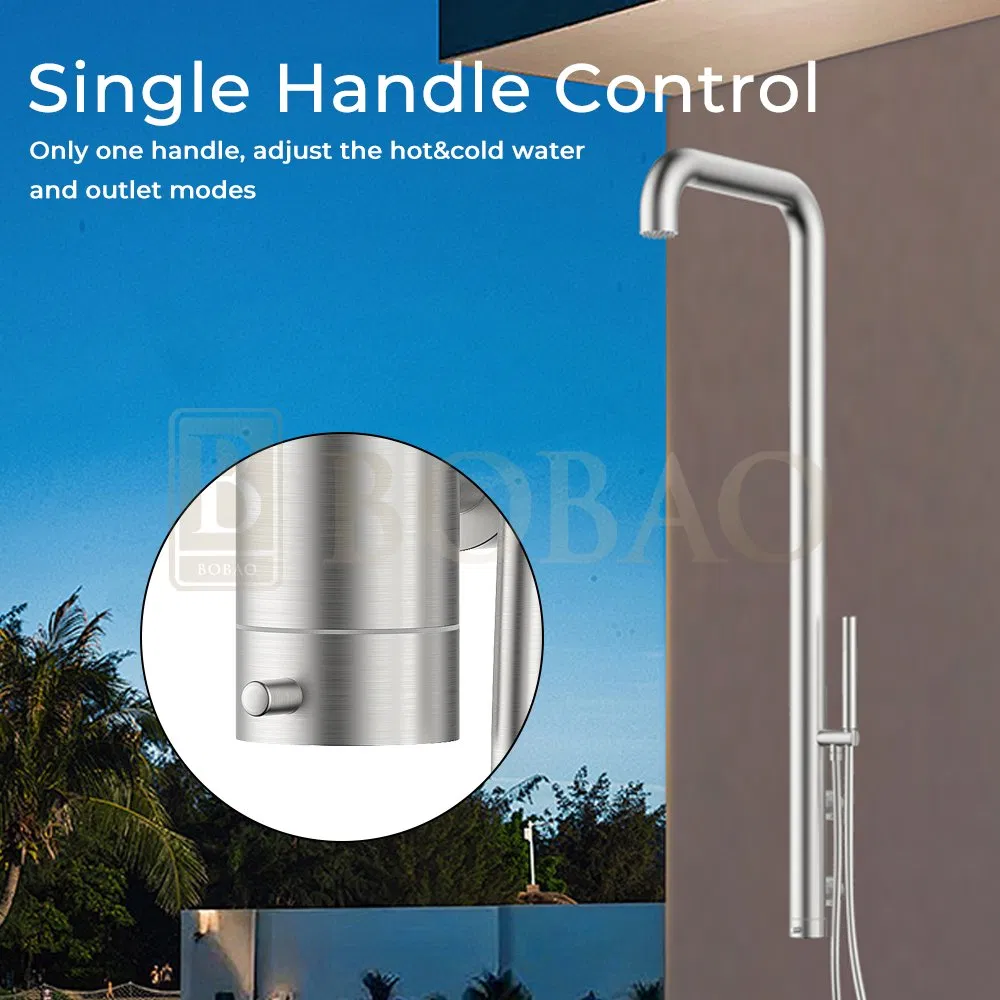 Wall Mounted Indoor Faucet Stainless Steel Outdoor Shower