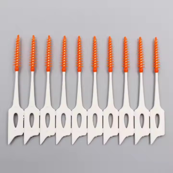Customized Logo Disposable Dental Cleaning Interdental Brush Toothpick for Sale