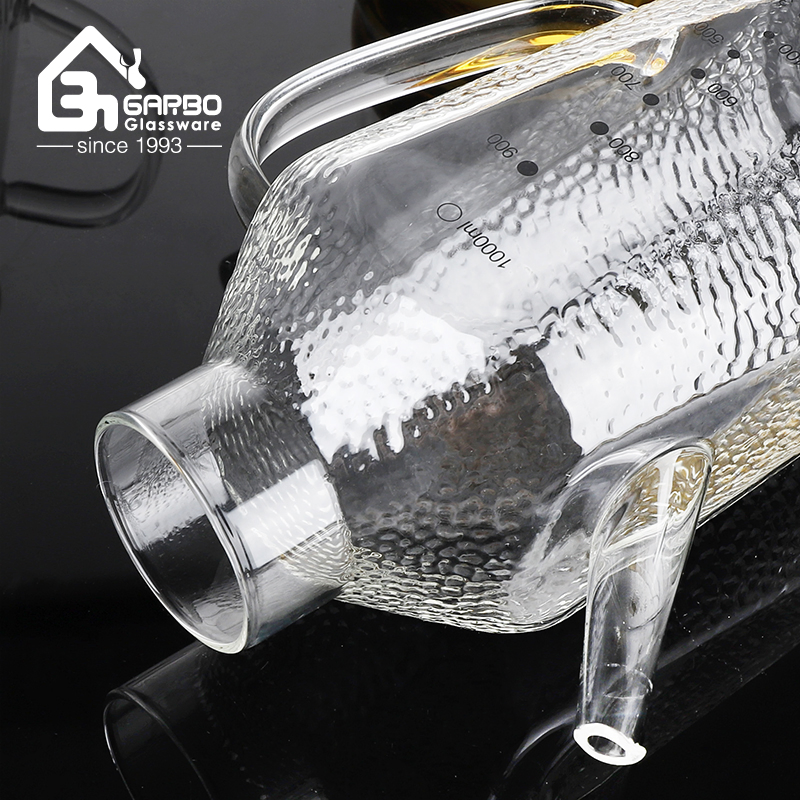 Kitchenware Glass Oil Bottle with Decal Borosilicate Glass Portable Water Bottle with Handle OEM Design Oil Bottom
