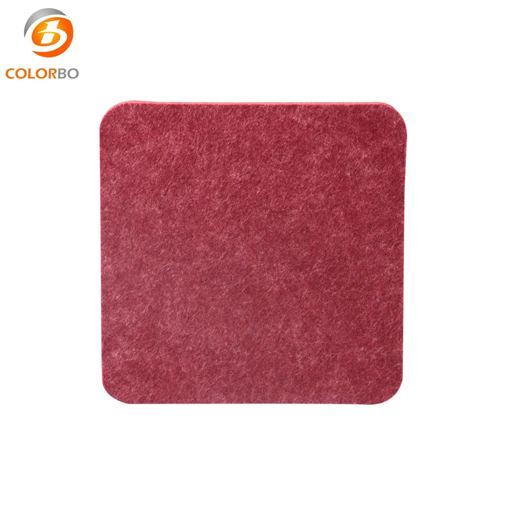 CBB24 Purplish Red Decorative Material Perforated Gypsum Board 12MM Acoustic Panel