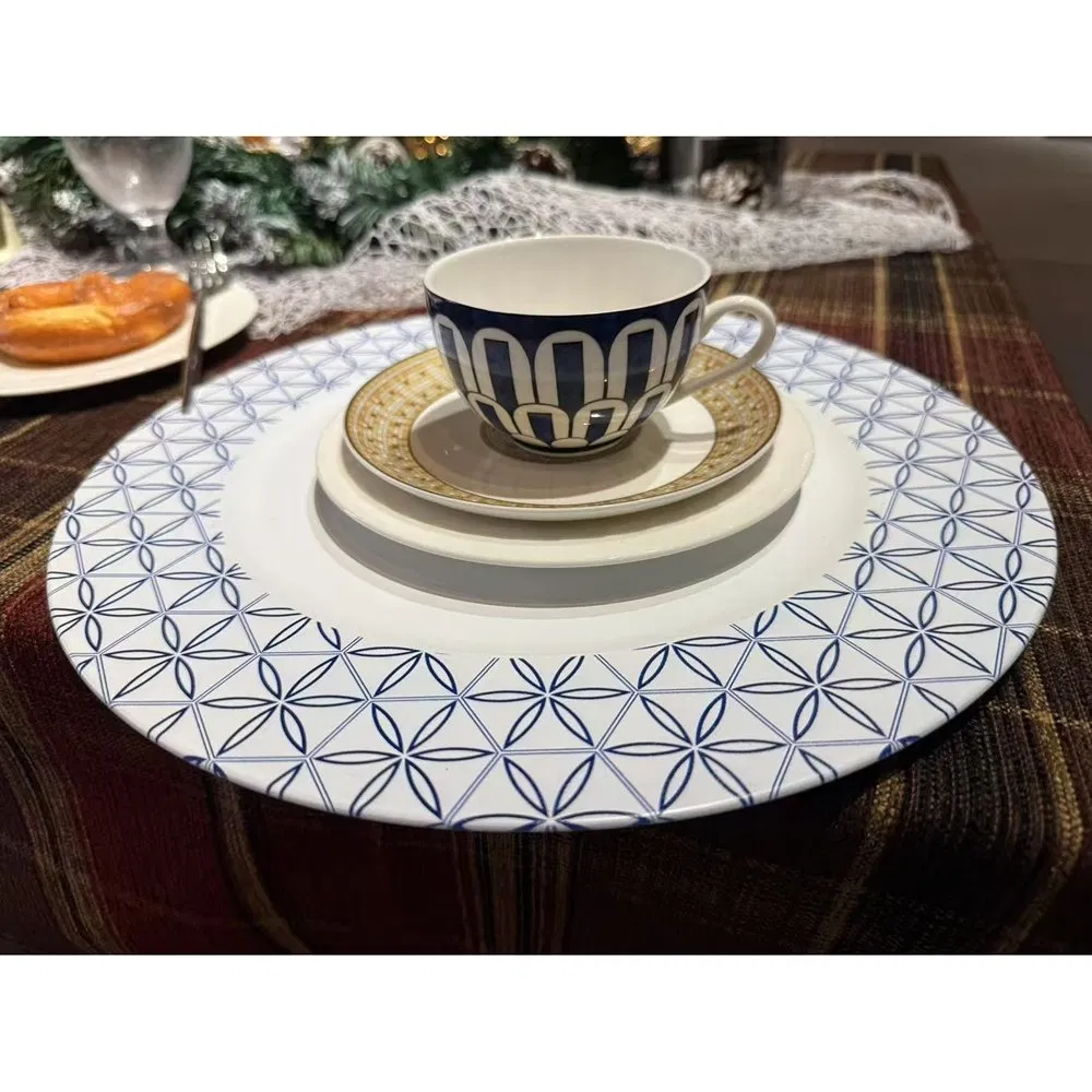 Color Options 340g Net Weight Disposable Plastic PP Material Buffet Charger Plate