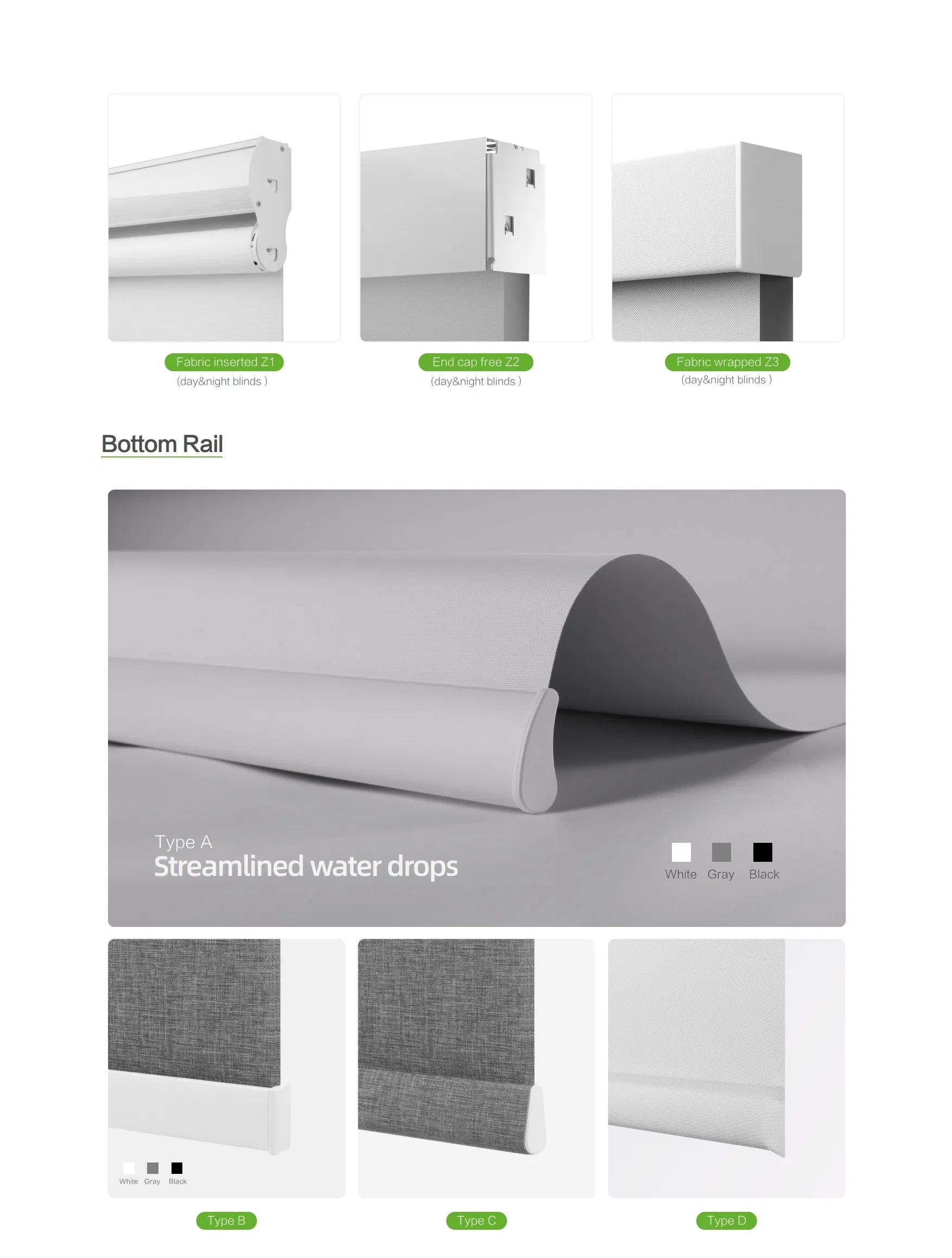 Day and Night Motorized Roller Blinds Roller Shutter