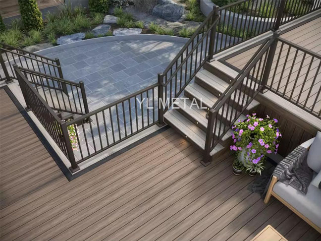 Y L Modern Style Terrace Fence House Deck Aluminum Staircase Balustrades Stair Balcony Railing