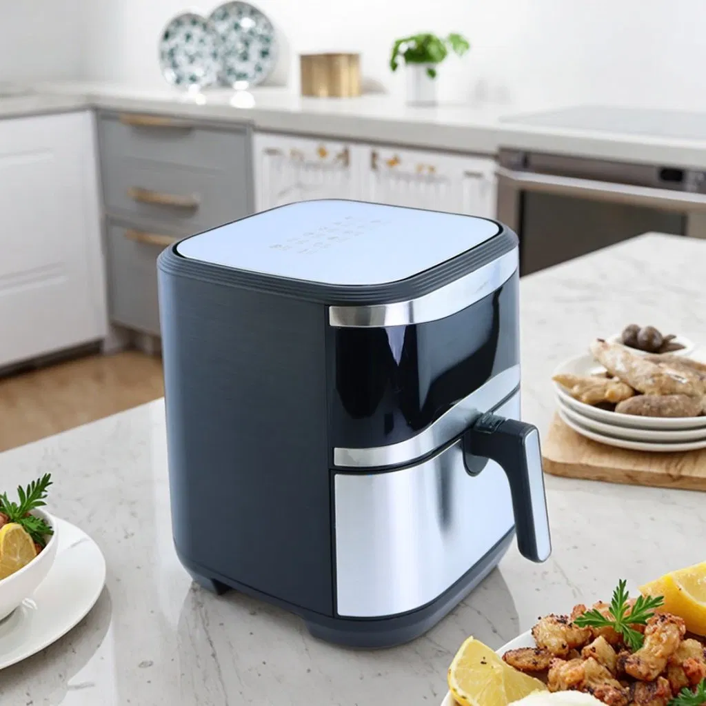 13L Stainless Steel Air Fryer Digital Display Square Modern Design Home Hotel Use Large Capacity Family