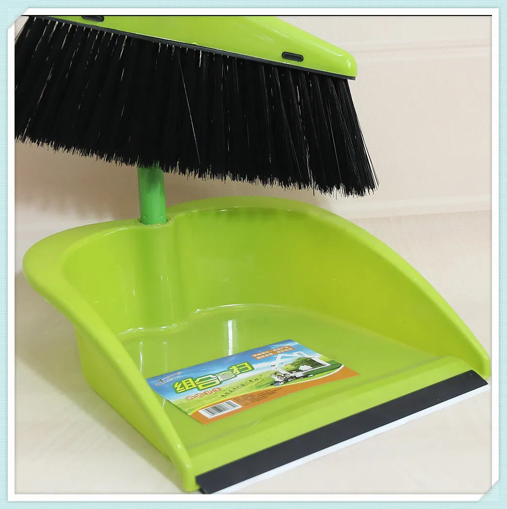 Jy1375 Ergonomic Long Handle Broom Set with Floor Friendly Soft Bristles