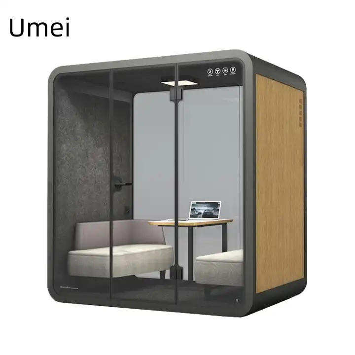 4 Seater Movable Modular Meeting Booth Sound Proof Office Pod
