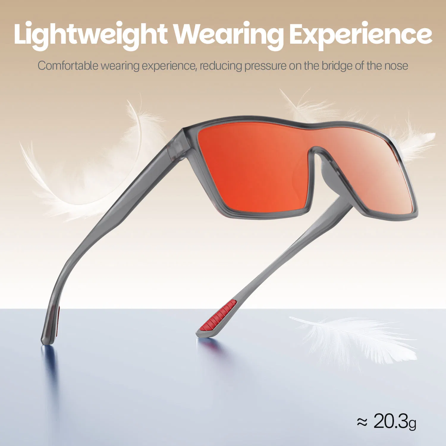 Custom Logo Unisex Oversized Retro Hiking Sunglasses with Mirror Shield