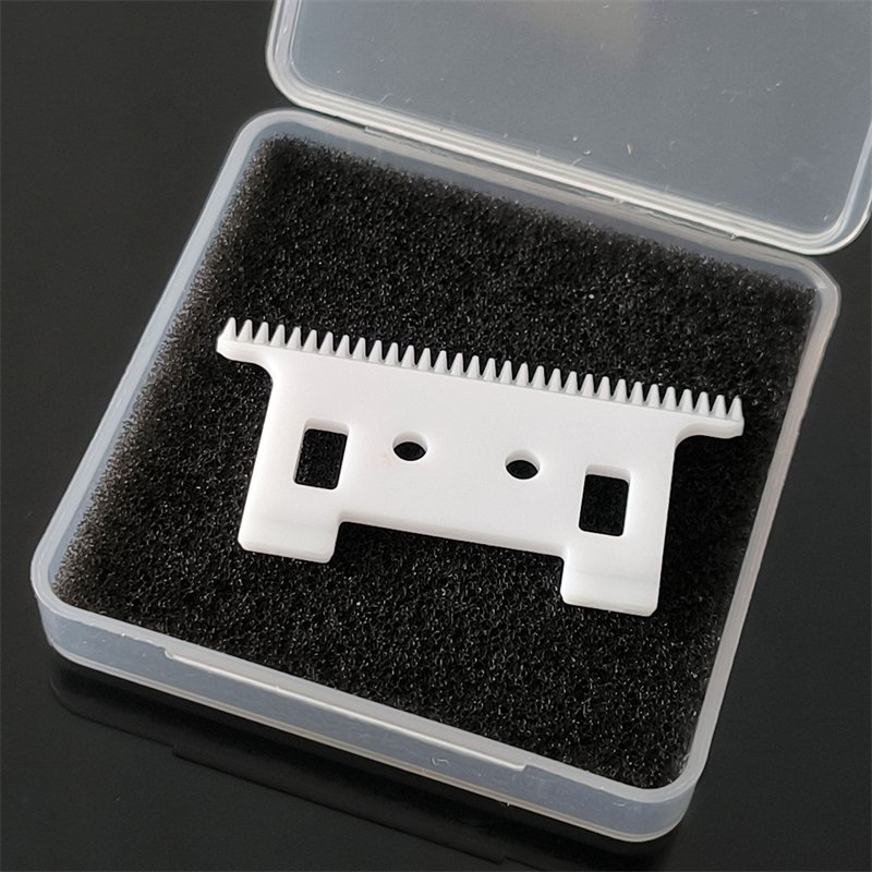 White Wear Resistance Zro2 Clipper Zirconia Ceramic Cutting Hair Blade with Plastic Box