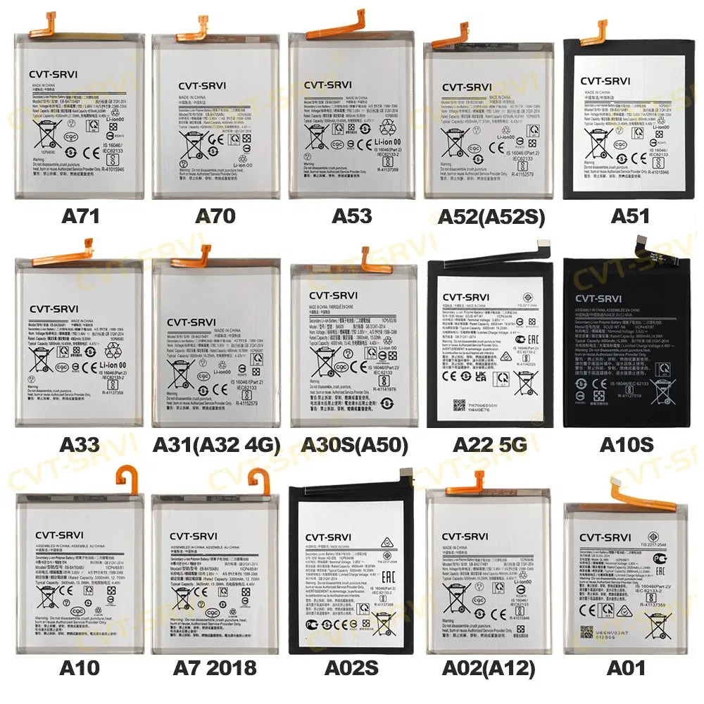 Аккумулятор 3400 мАч для Samsung A33, A31, A30s, A20s, A21