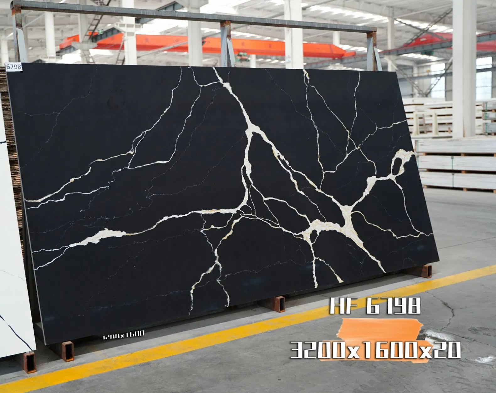 Horizon Quartz Stone Slabs for Countertops Calacatta Maquina Black