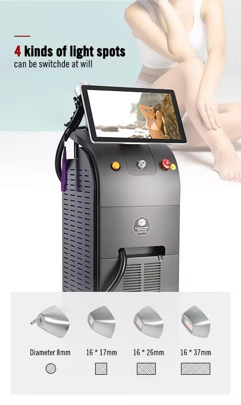 Diode Laser Hair Removal Machine 755 808 940 1064nm Salon Beauty Equipment