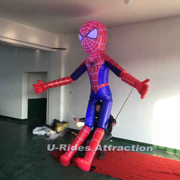 Specially design Spider man inflatable toy / walking inflatable cartoons for advertising