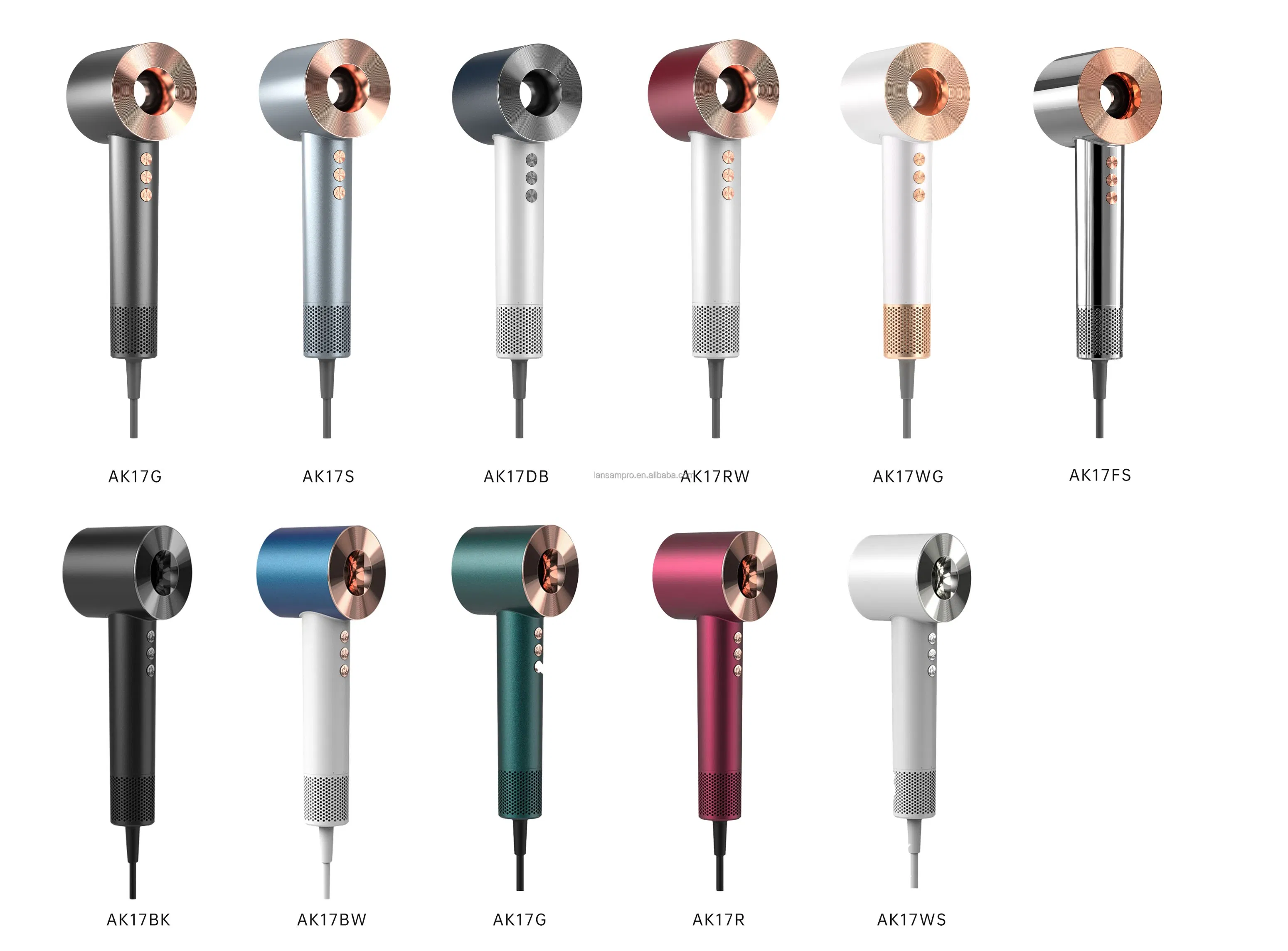 Professional 1400W Leafless Hair Dryer for Home and Salon