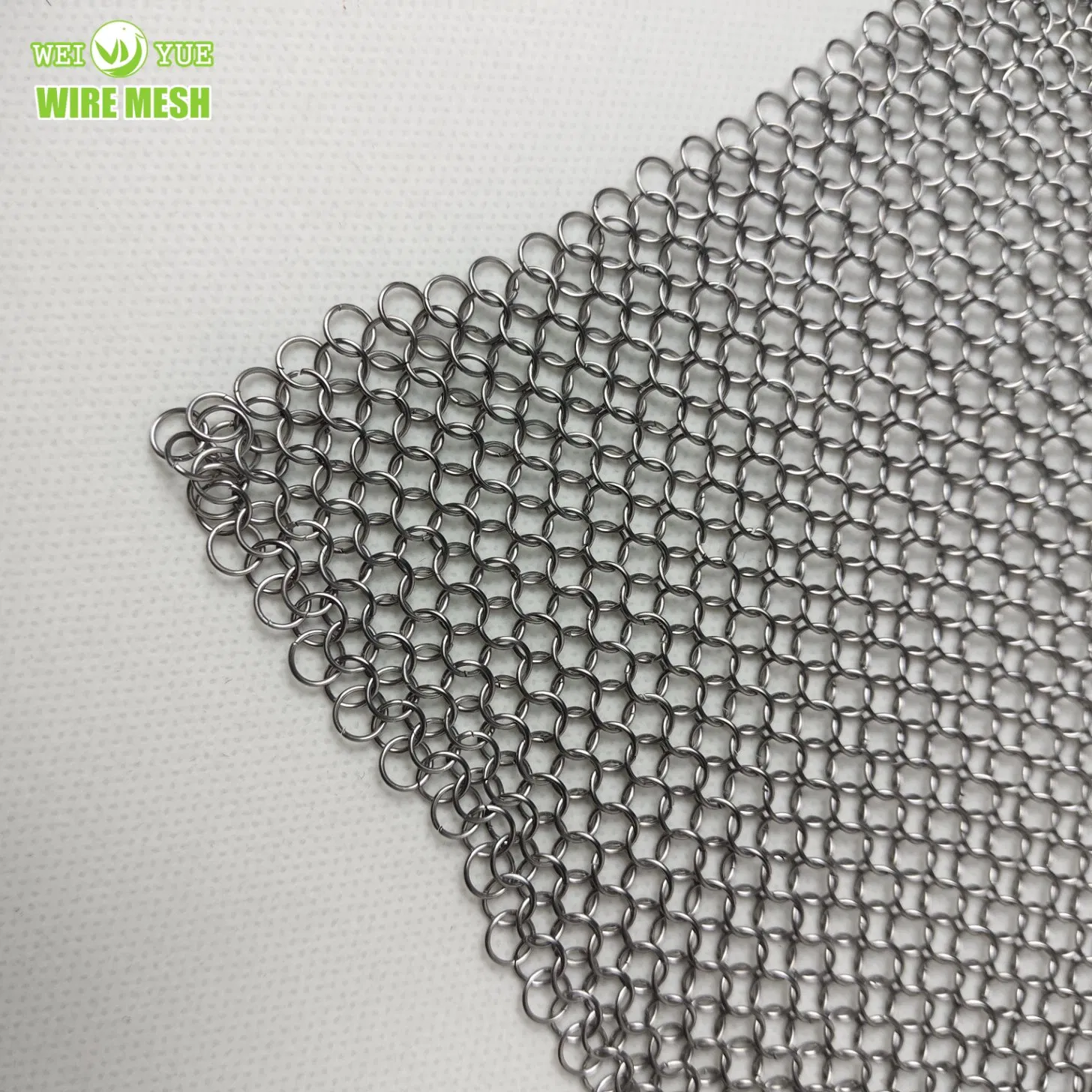 Metal Chain Link Mesh Curtain Decor Wire Mesh Decorative Metal Wire Mesh Fabric for Hotels/ Exhibition Halls