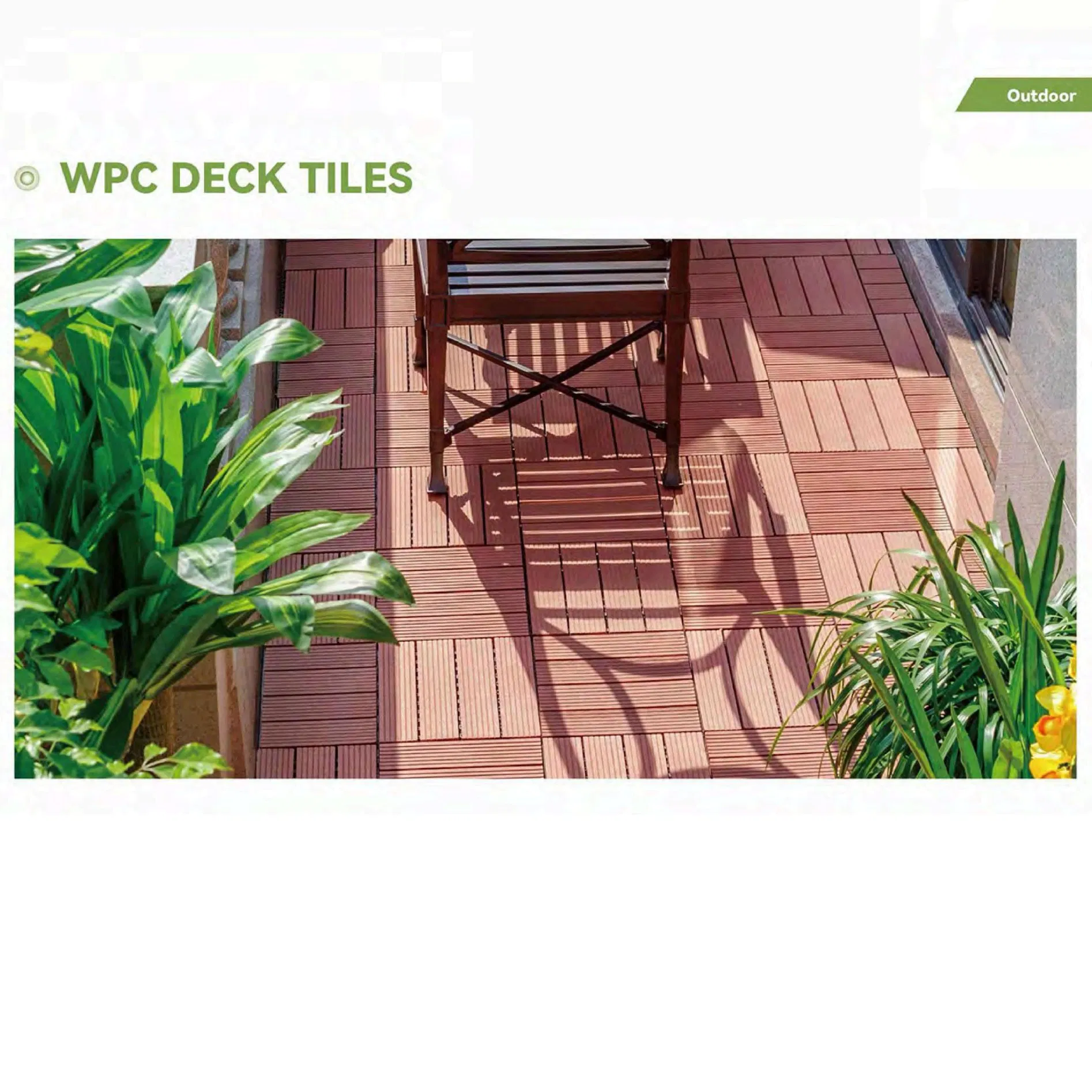 Durable and Waterproof WPC Deck Tile for Easy Installation Outdoor Patio & Garden Flooring Solution