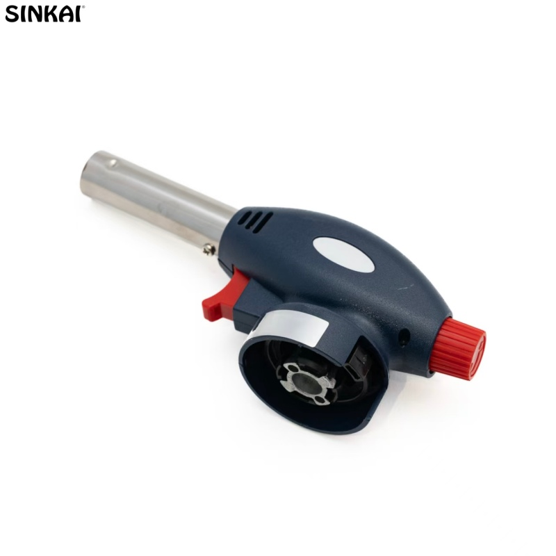 Customized Logo Is Welcome High Quality Stainless Steel Portable Butane Torch BBQ Flame Thrower Gun Flame Gun Ray Gun Torch