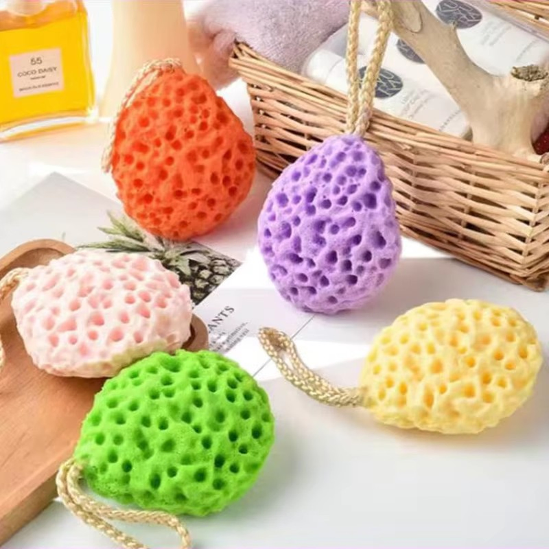 Honeycomb Bath Sponge Rich Foaming Shower Ball Body Scrubbing Sea Sponge