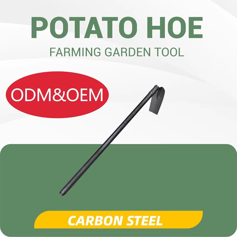 Factory Direct Long Steel-Handled Hoe Potato Hoe for Planting Soil Turning Digging