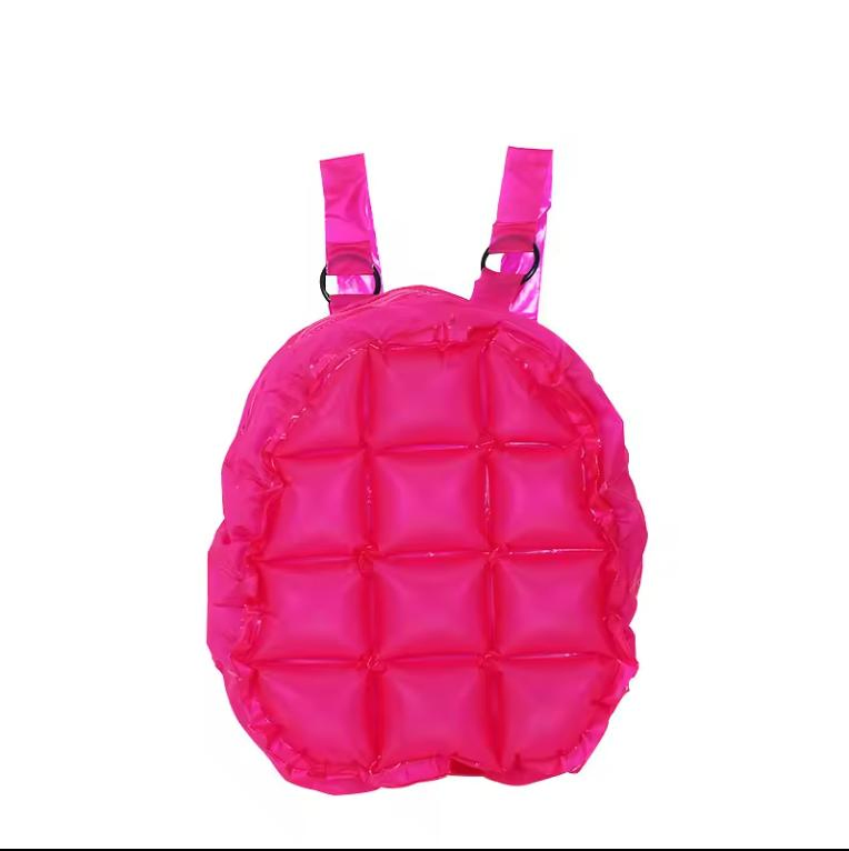 Red Color Inflatable PVC Backpack Beach Waterproof Bag