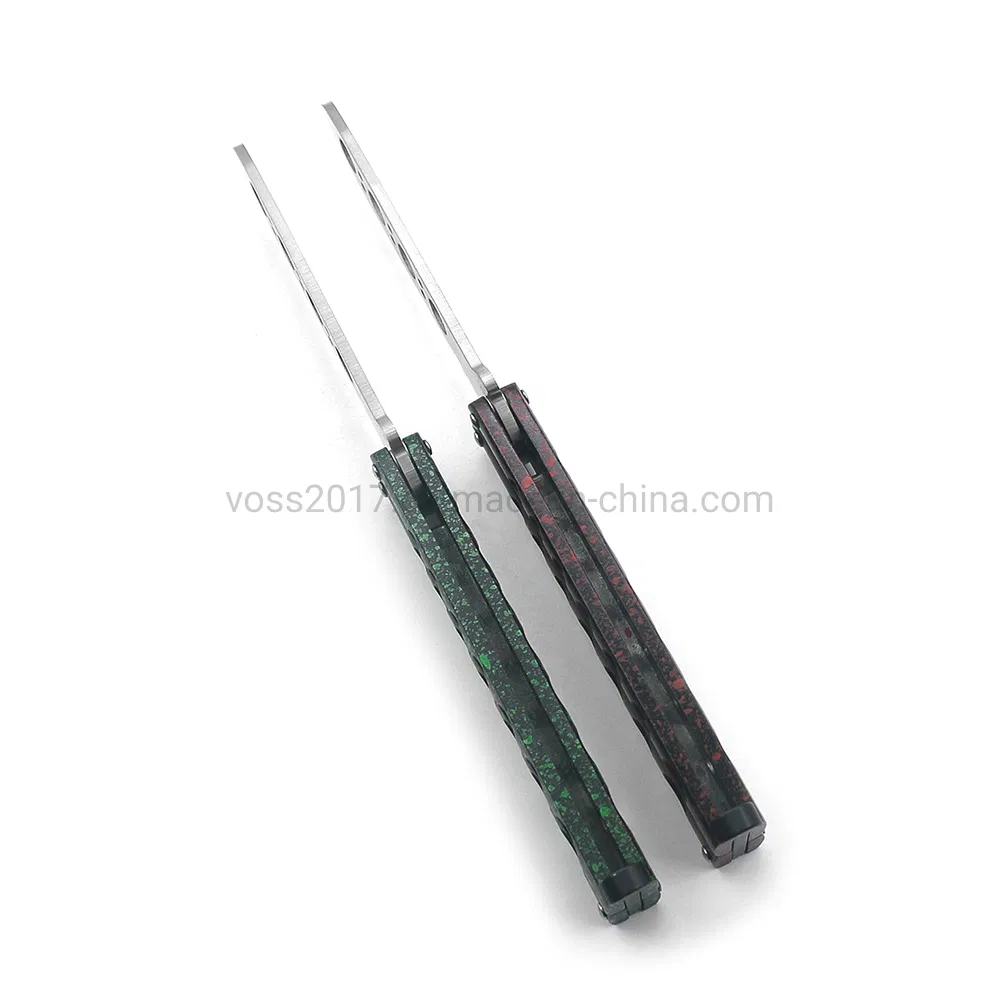 8.65" Bm42 Balisong Knives 440 Stainless Steel Training Butterfly Knife Channel Handle
