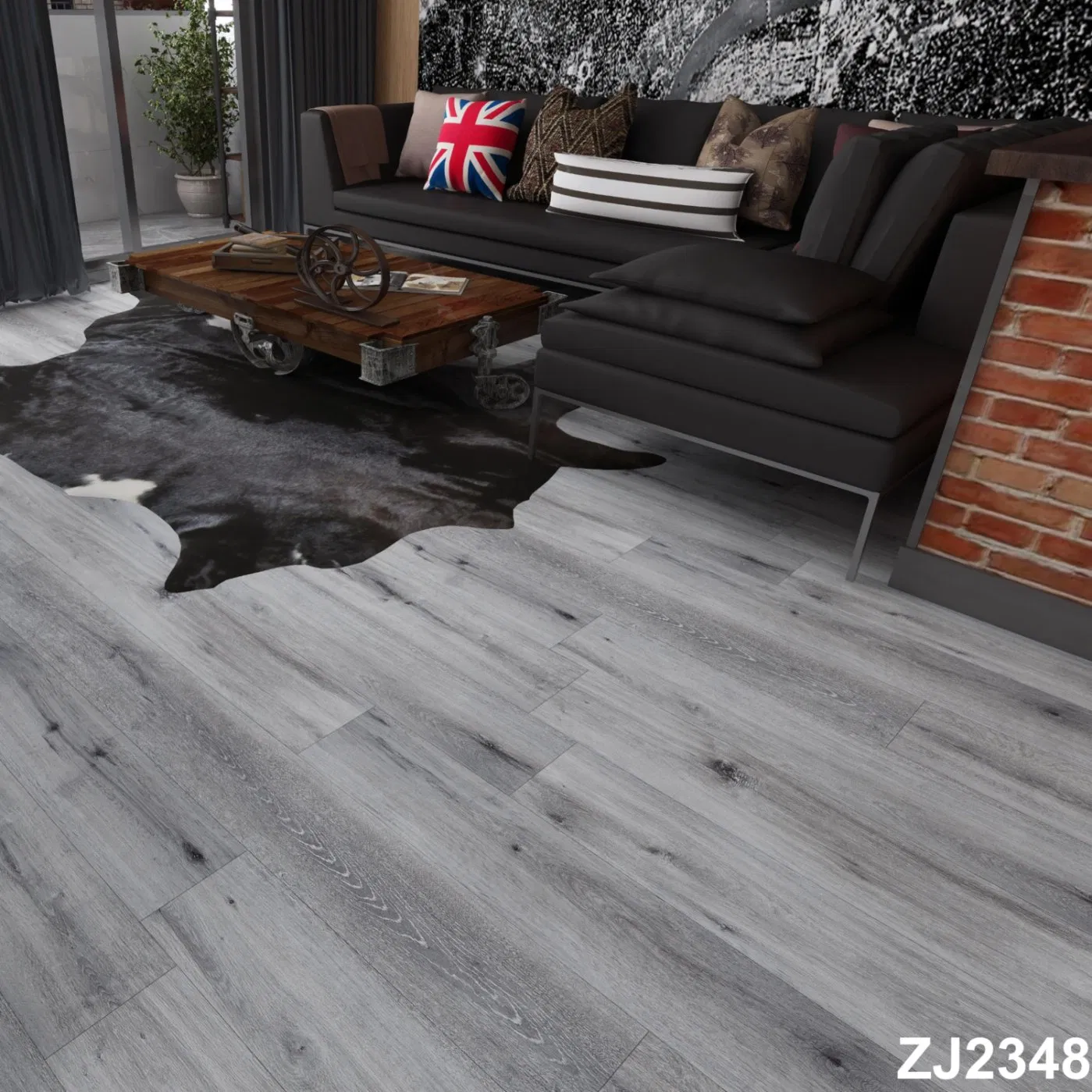 Anti-Slip Spc Flooring with EVA Backing 5mm R10 Slip Resistance