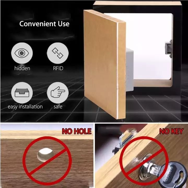 Invisible Magnetic Drawer Electronic Cabinet Lock Hidden RFID Cabinet Lock