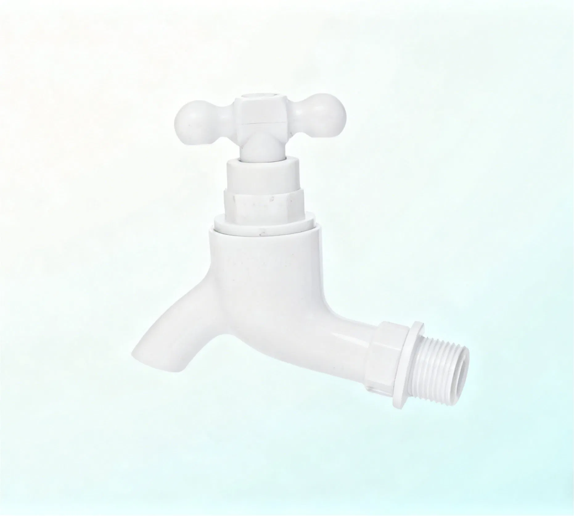 Premium 1/2'' White Plastic Faucet - Leak-Proof Design for Household Use