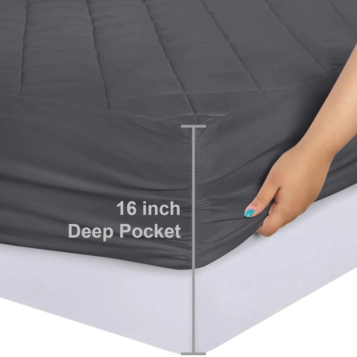 Mattress Pad Mattress Cover Quilted Fitted Mattress Protector Deep Pocket Cooling Topper