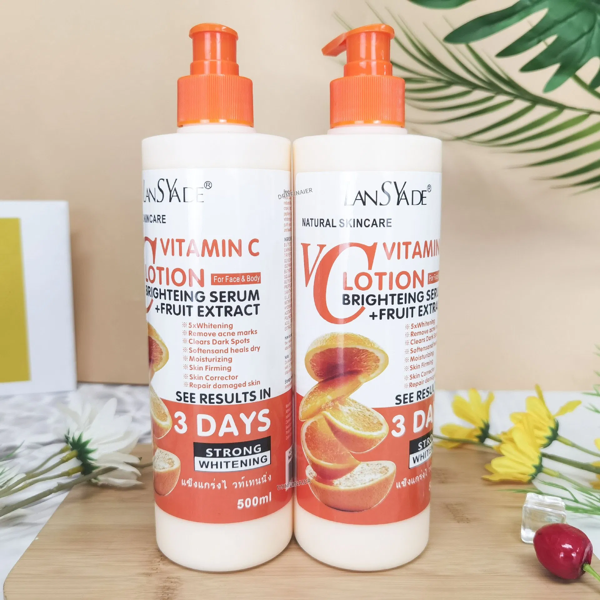 Vc Body Lotion 500ml Moisturizing Fruit Acid Lightening Nourishing Skin