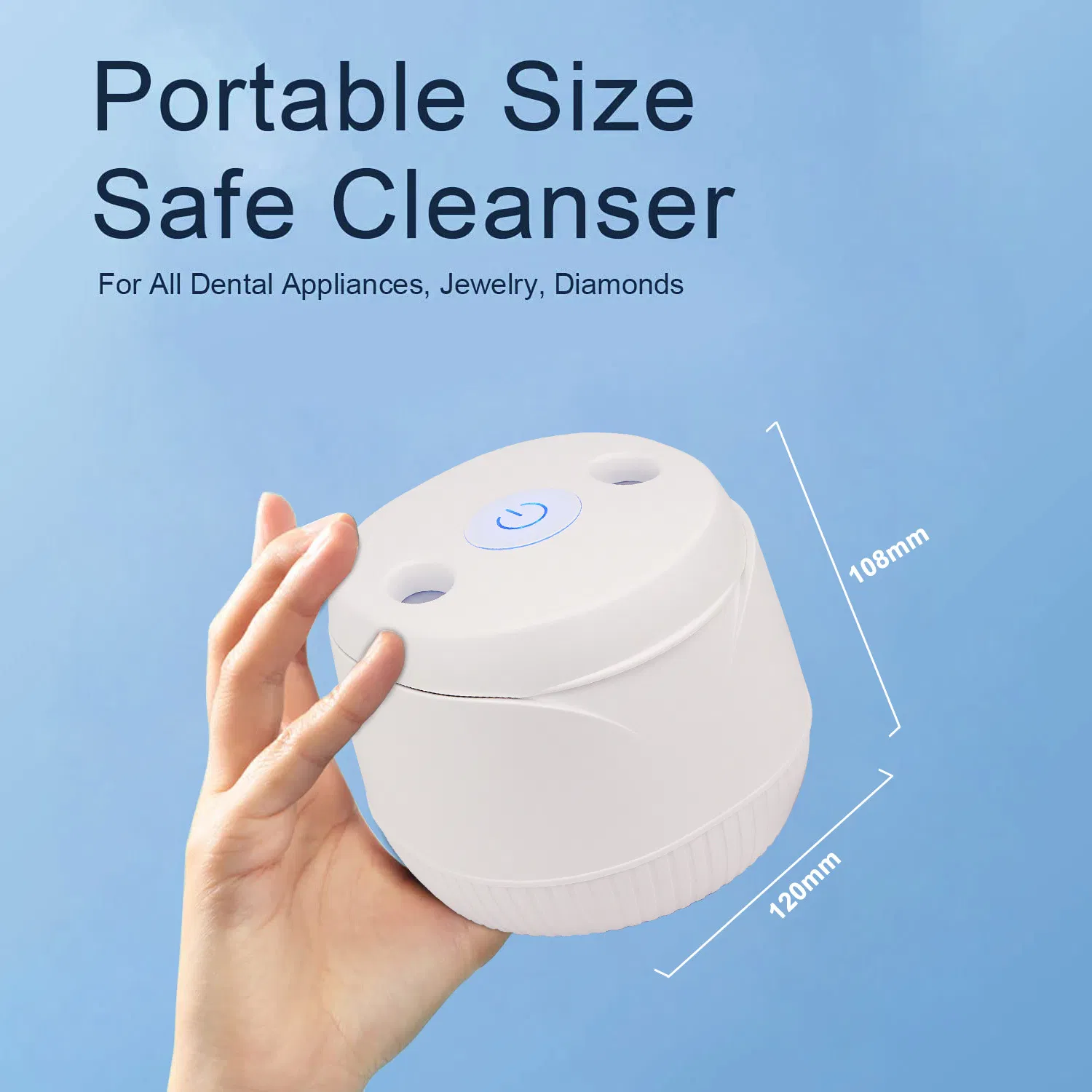 Household Mini Portable Automatic Ultrasonic Cleaning Machine Invisible Braces Washing Cleaner