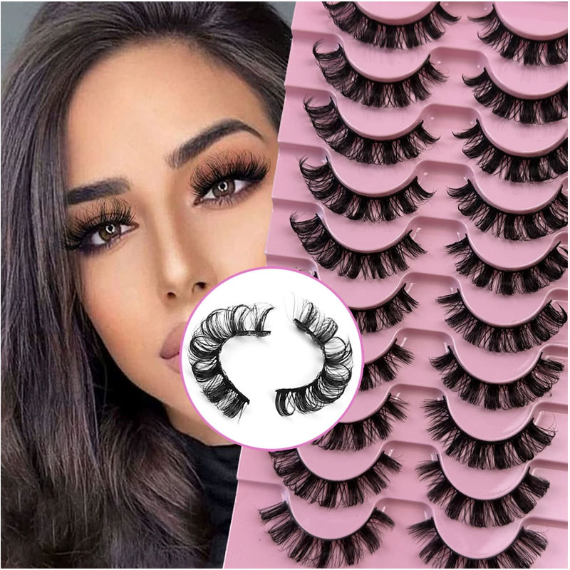 Dd Curl 10 Pairs of High Quality Simulation Thick Curly Russia False Eyelashes
