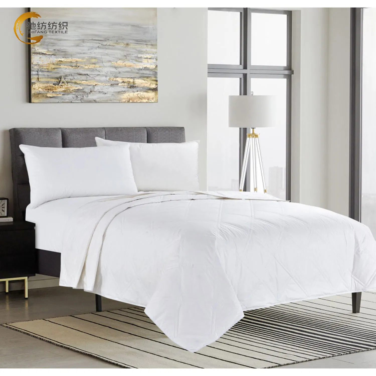 Custom Synthetic Quilt Hotel 100% Polyester Hollow Fiber Filling Quilt