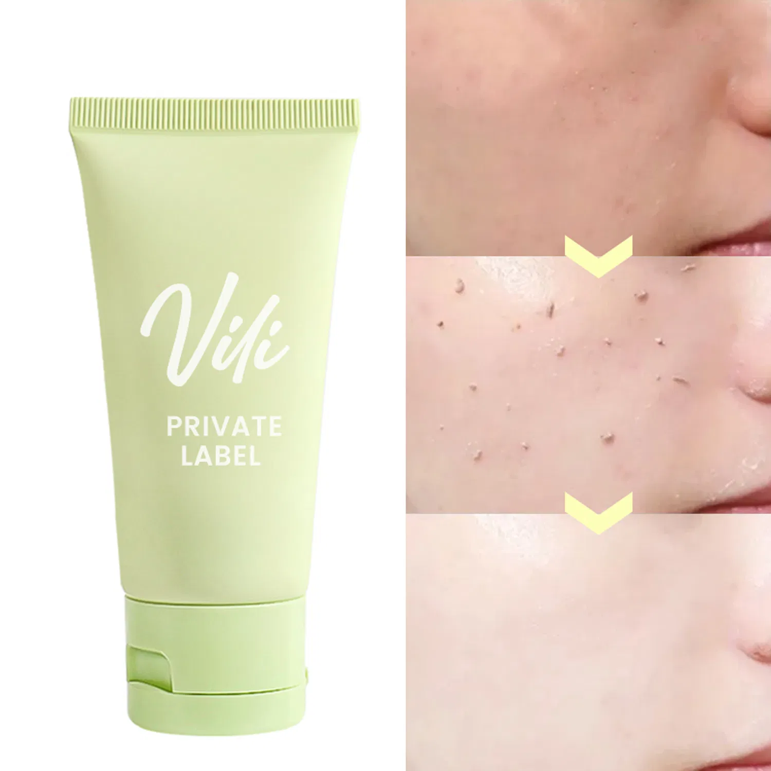 Best Sell Customized Green Tube Exfoliating Gel for Cleanse Your Skin