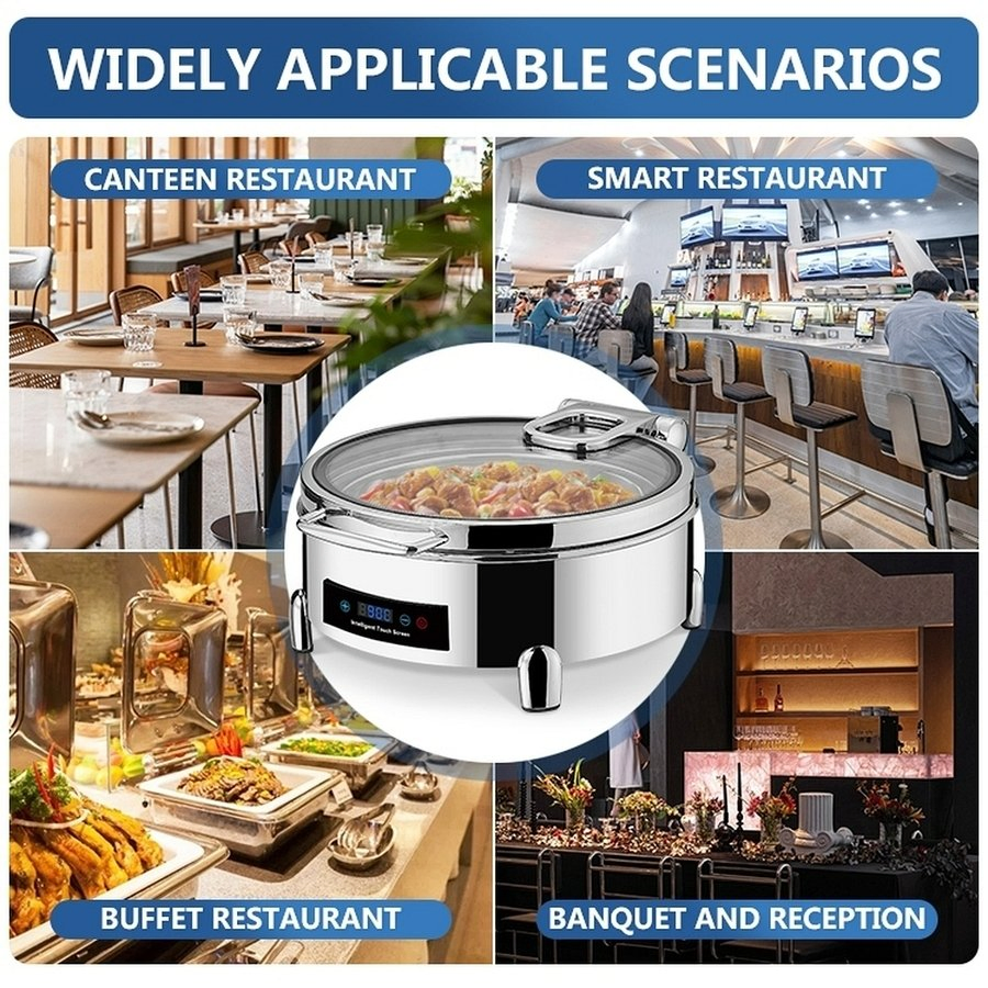 Quick-Heating Shell Foot Hydraulic Square Electric Food Warmer Buffet Cart Stove