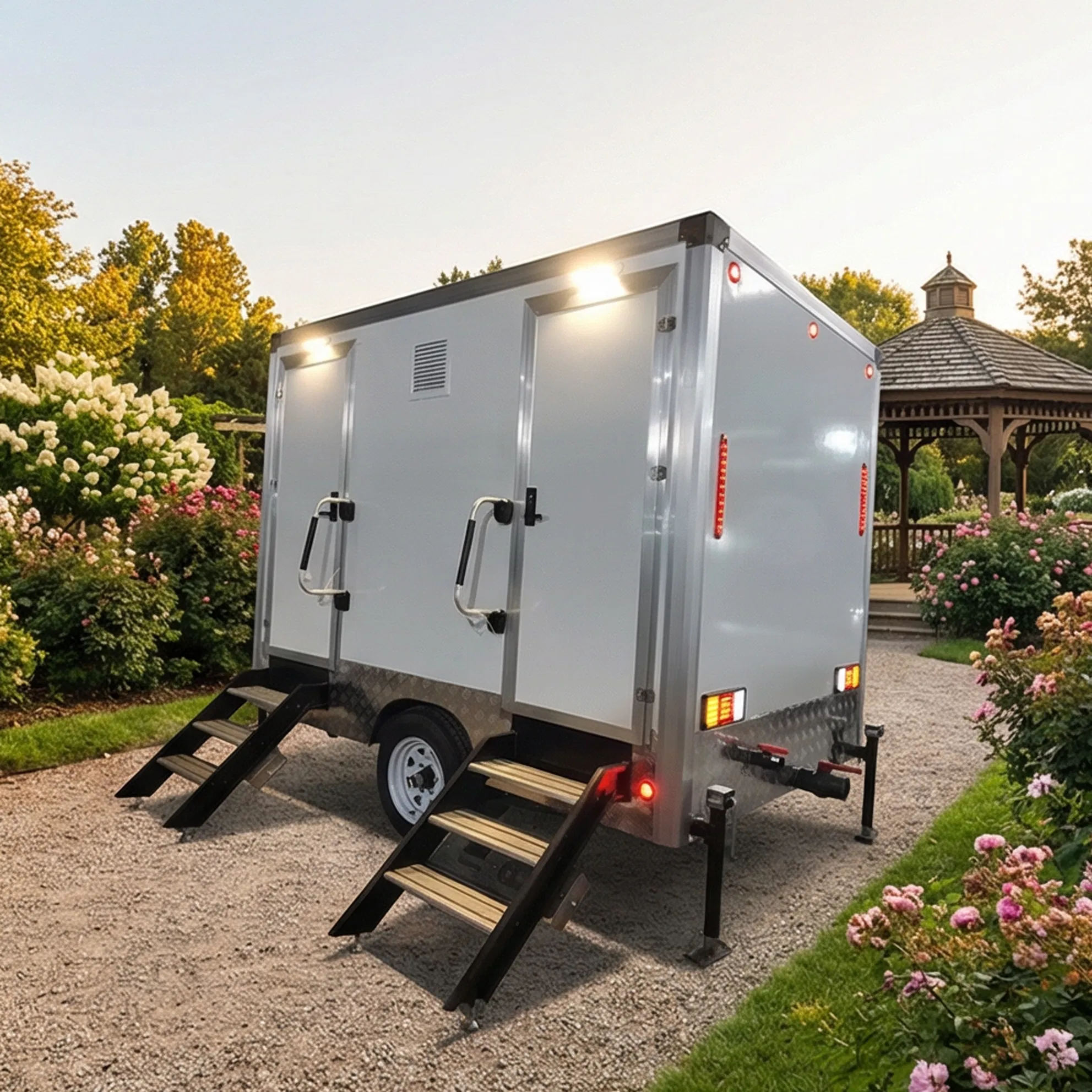 Portable Restroom Trailer CE Certified Mobile Toilet for Construction Sites