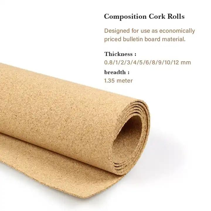 100% Natural Eco-Friendly Decorative Cork Roll 6mm 10mm Natural Cork Roll