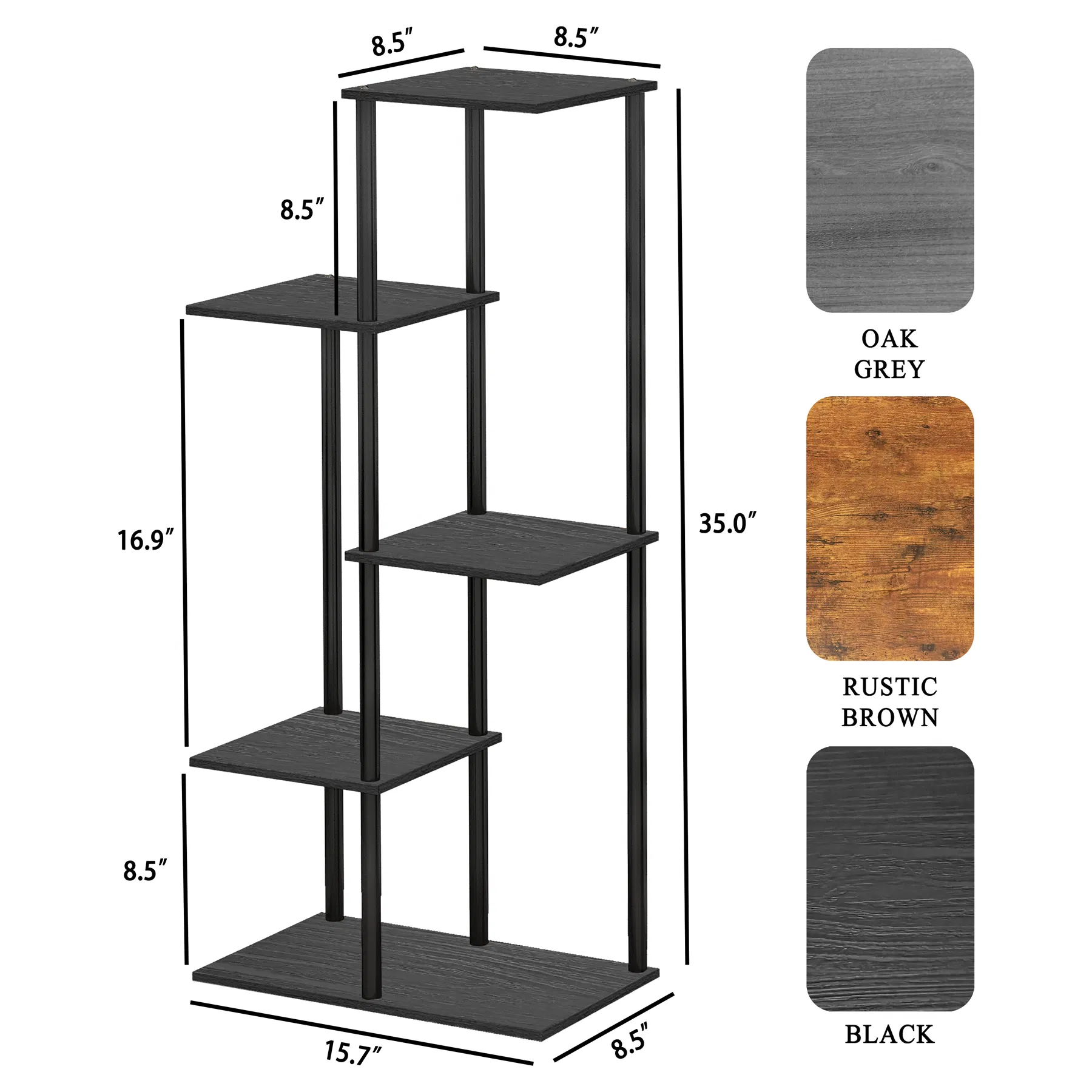 5-Tier Indoor Corner Plant Shelf for Home and Office