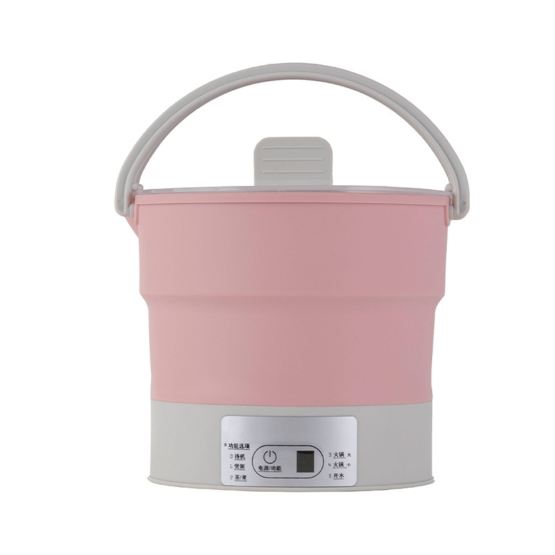 Folding Travel Kettle Cook Noodle Pot Collapsible Electric Cooker