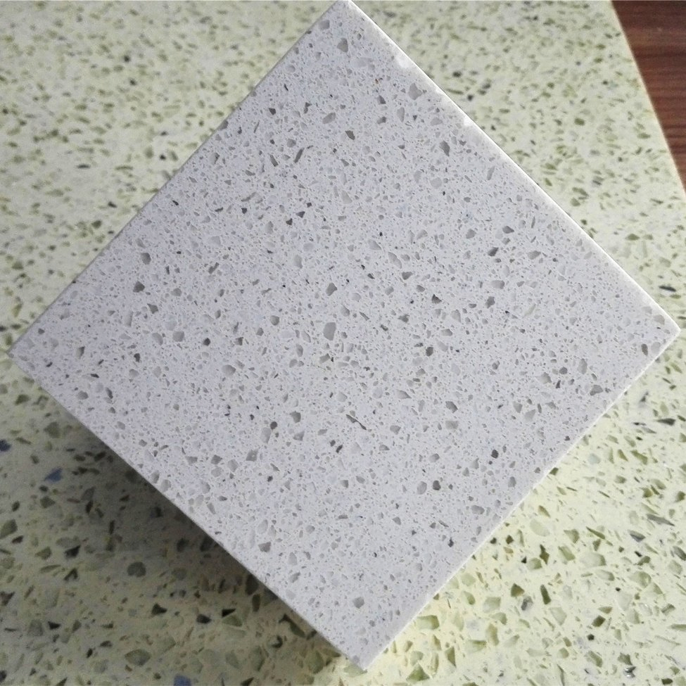 Basic Color Sparkle White Artificial Quartz Stone with SGS Certification