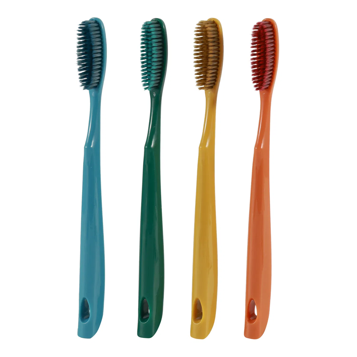 Long Brush Head Soft Nylon PBT Bristles Oral Care PP Handle Adult Toothbrush