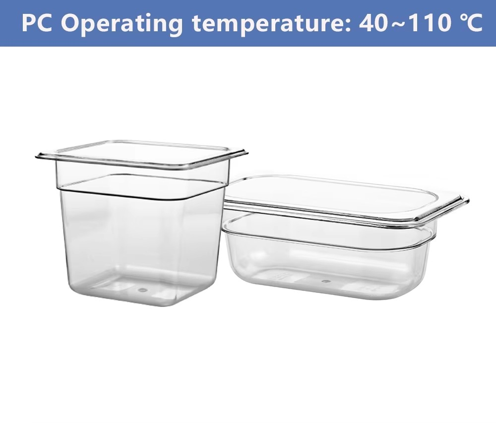 Gn Food Grade 1/1 Size Clear Polycarbonate Food Pan Lid with Notched