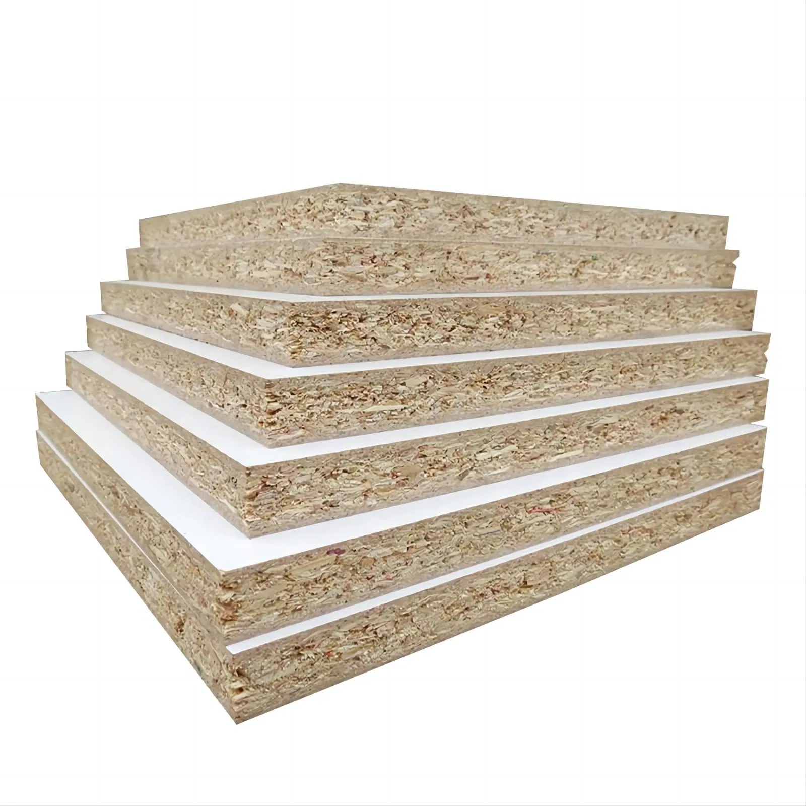 High Quality 12mm 16mm 18mm White Melamine MFC Board for Furniture Flakeboards Particle Board Particleboard Sell