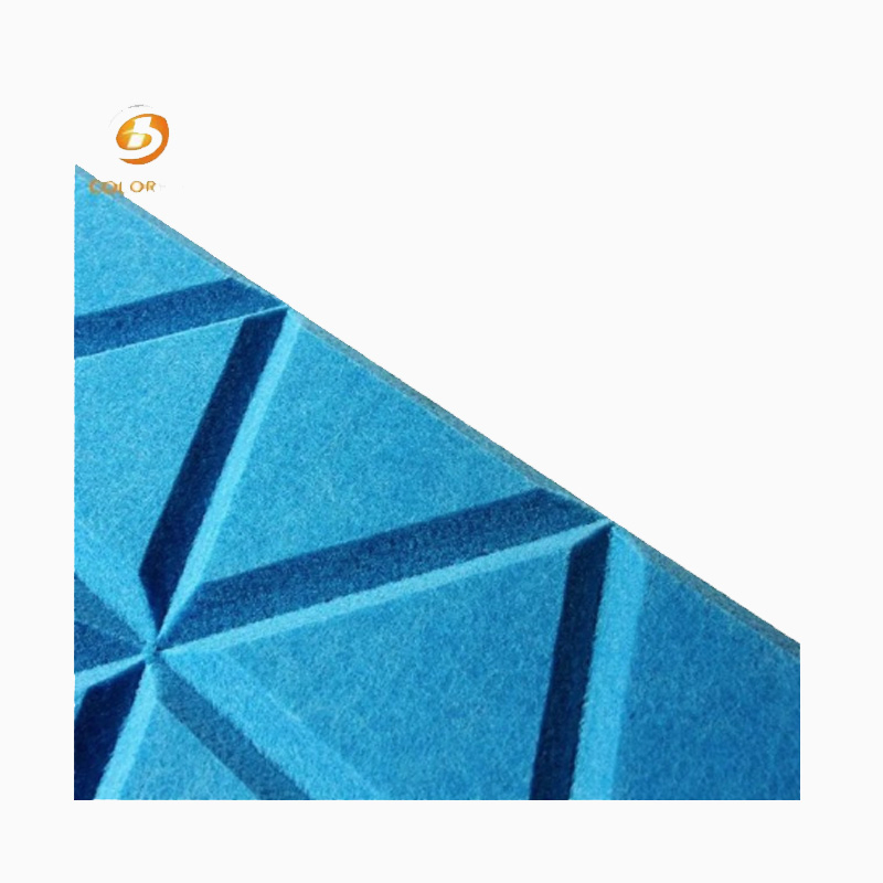 3D effect two colors sandwich panel of PET acoustic panel