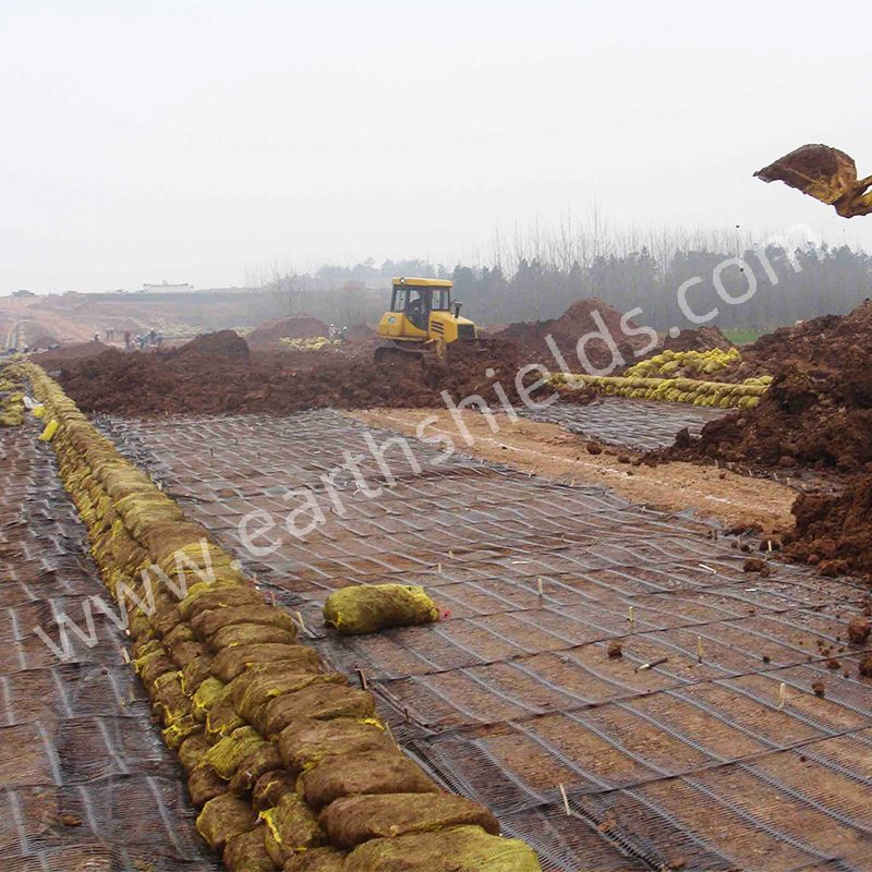 ASTM Polyester Geogrid for Road Construction High Tensile Strength 10kN-1200kN