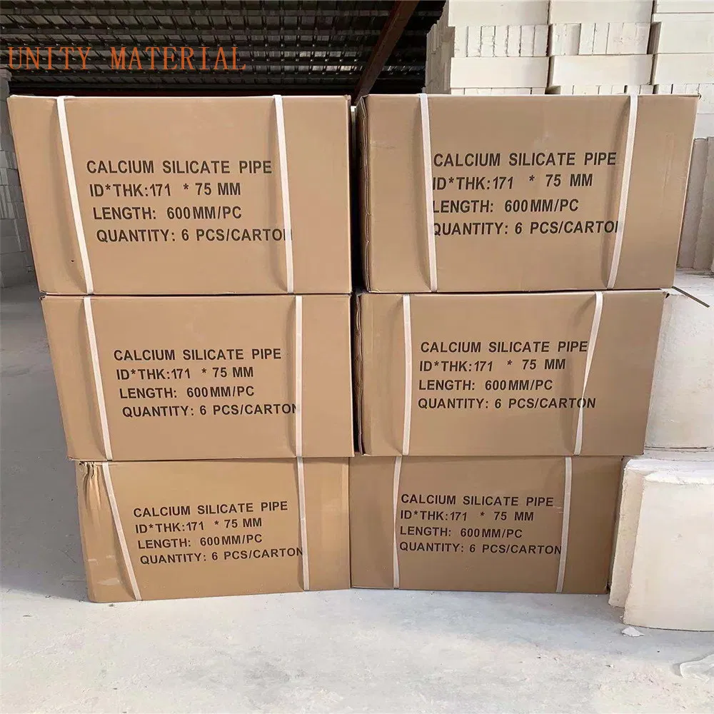 650 1050 C High Temperature Asbestos Free Thermal Insulation Calcium Silicate Pipe Sections for Pipe Lines Pipelines