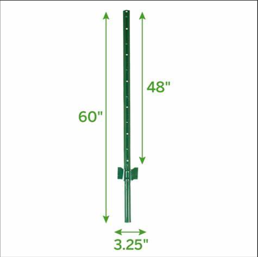 U Shape Post Garden Fence Use 3 4 5 6 7FT Long