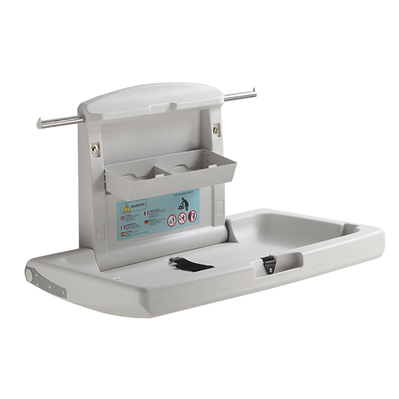 Kuaierte Folded Plastic Baby Changing Table Infant Bebe Diaper Baby Changing Station with Adjustable Seat Belts