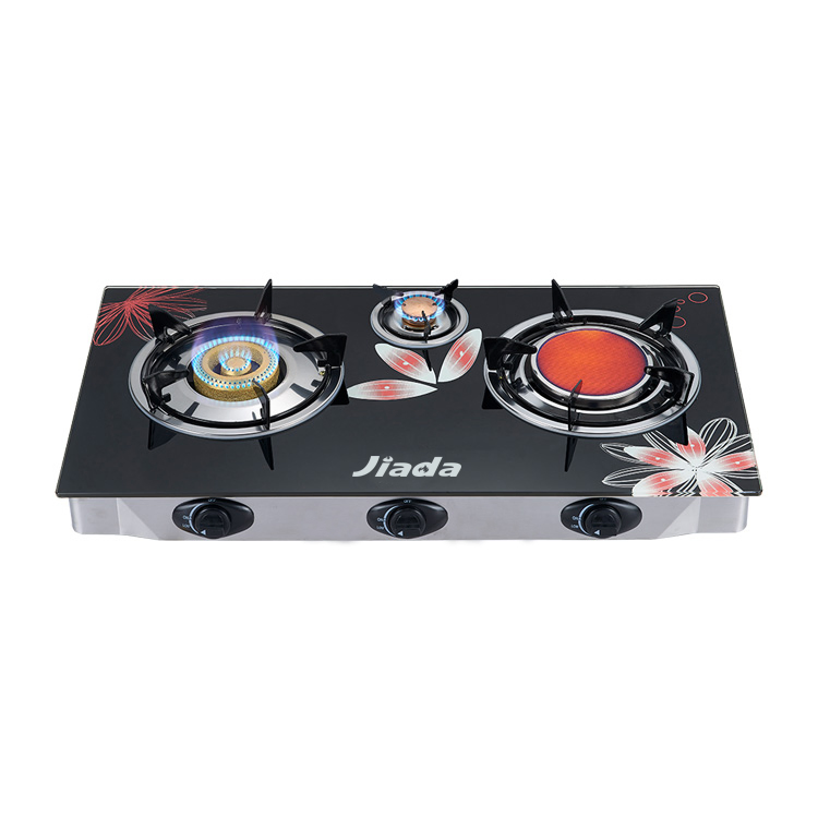 High Quality Mulit Function Automatic Ignition 3 Burner Cooking Infrared Heavy Duty Gas Burner Stove