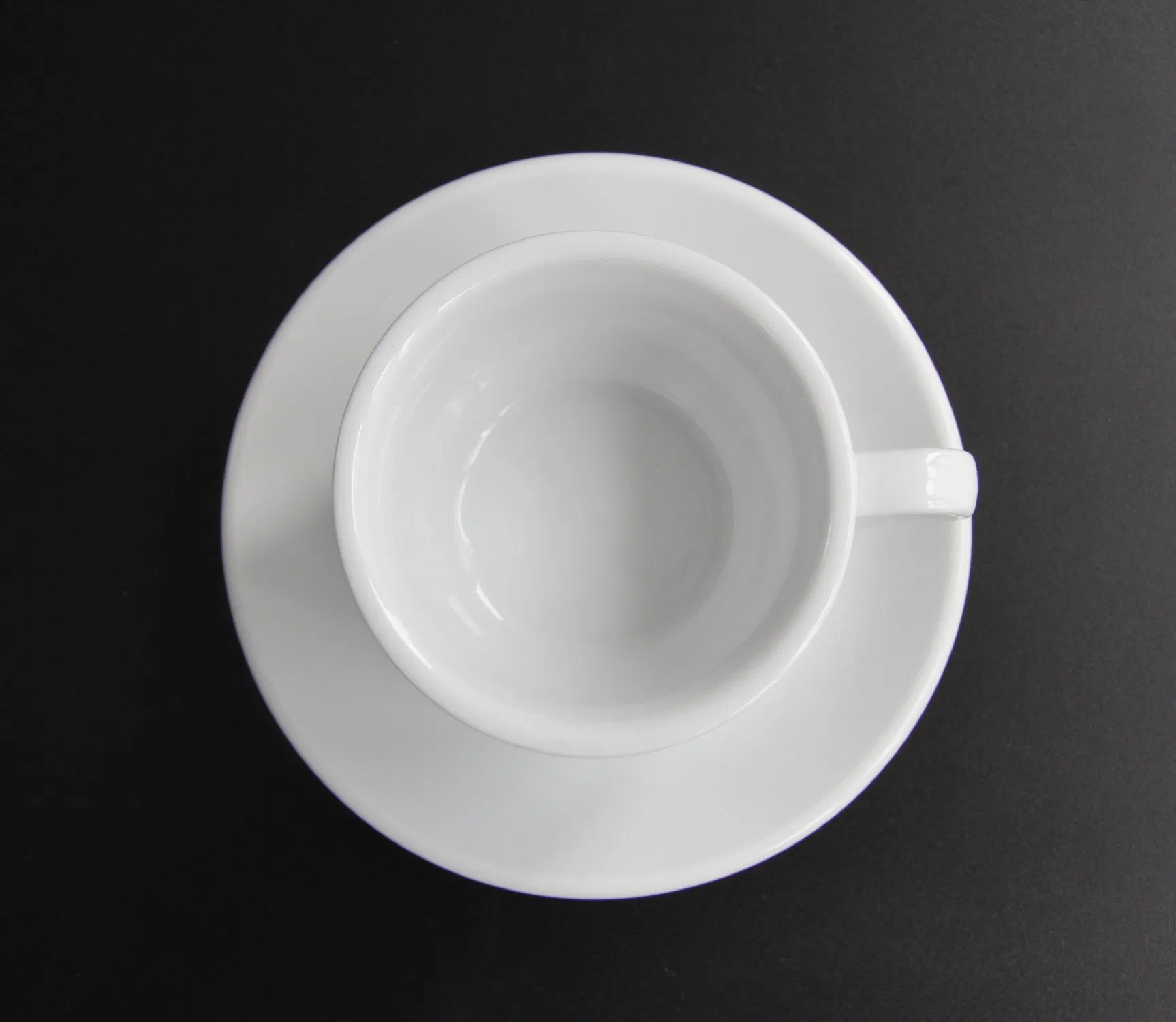 Фарфоровые чашки для капучино 175 мл с блюдцами, 6 унций